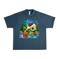 Midnight Navy christmas turtle Urban Heavy Tee - Zillion Design Studio