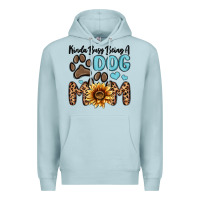 Blue Mist kinda busy being a dog mom Premium Hoodie - MaliasSmallBusiness