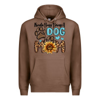 Chestnut kinda busy being a dog mom Premium Hoodie - MaliasSmallBusiness