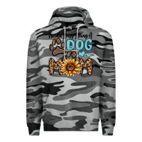 Slate Camo kinda busy being a dog mom Premium Hoodie - MaliasSmallBusiness
