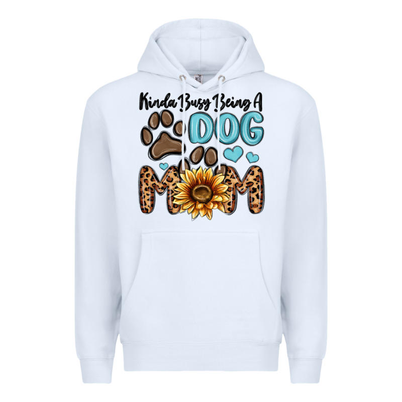 Kinda Busy Being A Dog Mom Premium Hoodie by MaliasSmallBusiness | Teevron