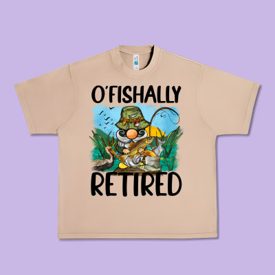 O' Fishally Retired Urban Heavy Tee Designed By Barkaloodesign