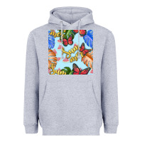 Heather Grey summer and leaf seamless pattern Heavyweight Hoodie - BundleAndBundleShop