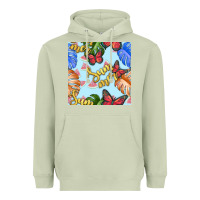 Matcha summer and leaf seamless pattern Heavyweight Hoodie - BundleAndBundleShop