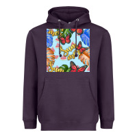 Plum summer and leaf seamless pattern Heavyweight Hoodie - BundleAndBundleShop