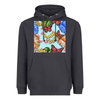 Summer And Leaf Seamless Pattern Heavyweight Hoodie | Teevron