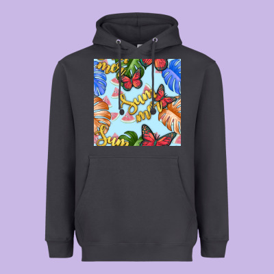 Summer And Leaf Seamless Pattern Heavyweight Hoodie Designed By Bundleandbundleshop