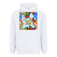 White summer and leaf seamless pattern Heavyweight Hoodie - BundleAndBundleShop