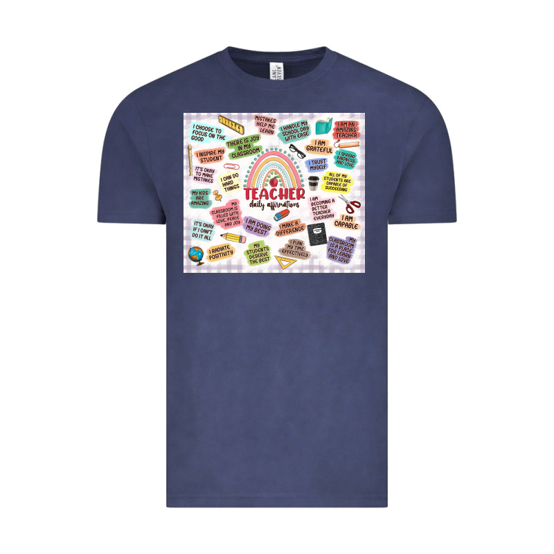 Teacher Daily Affirmations Vintage Tee by MaliasSmallBusiness | Teevron