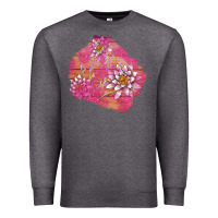 Charcoal Heather v.d  lavender and lotus patches Premium Sweatshirt - AdoDesignShop