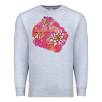 Heather Grey v.d  lavender and lotus patches Premium Sweatshirt - AdoDesignShop