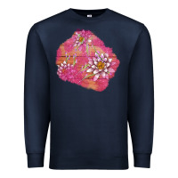 Navy v.d  lavender and lotus patches Premium Sweatshirt - AdoDesignShop