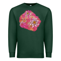 Sports Green v.d  lavender and lotus patches Premium Sweatshirt - AdoDesignShop