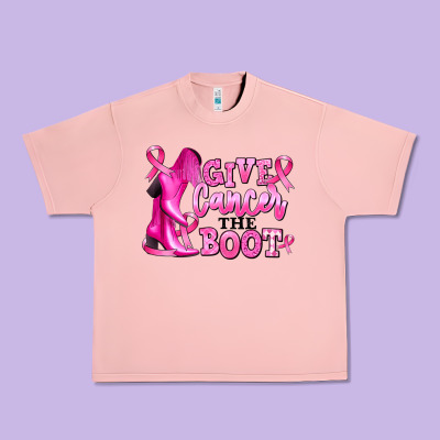 Give Cancer The Boot Urban Heavy Tee Designed By Ranaportraitstore