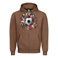 Chestnut football sunflower Zipper Hoodie - HRA Design Shop