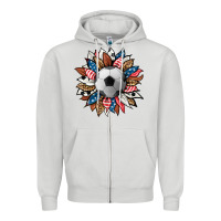 Dove Grey football sunflower Zipper Hoodie - HRA Design Shop