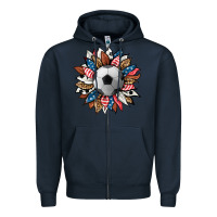 Navy football sunflower Zipper Hoodie - HRA Design Shop