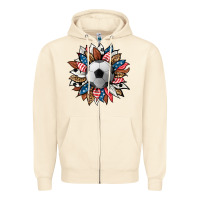 Sandshell football sunflower Zipper Hoodie - HRA Design Shop