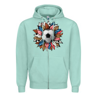 Seafoam football sunflower Zipper Hoodie - HRA Design Shop