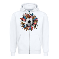 White football sunflower Zipper Hoodie - HRA Design Shop