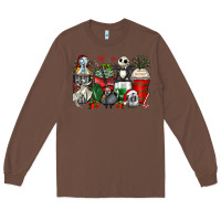 Chestnut Christmas cartoon characters coffee cups Long Sleeve Tee - Zillion Design Studio