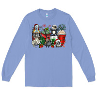 Colony Blue Christmas cartoon characters coffee cups Long Sleeve Tee - Zillion Design Studio