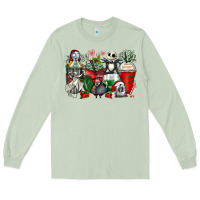 Matcha Christmas cartoon characters coffee cups Long Sleeve Tee - Zillion Design Studio