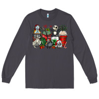 Smoke Christmas cartoon characters coffee cups Long Sleeve Tee - Zillion Design Studio