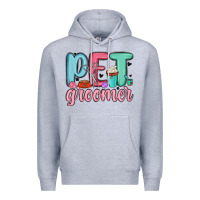 Heather Grey pet groomer Premium Hoodie - MaliasSmallBusiness