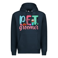 Navy pet groomer Premium Hoodie - MaliasSmallBusiness