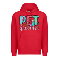 Red pet groomer Premium Hoodie - MaliasSmallBusiness