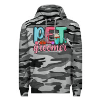 Slate Camo pet groomer Premium Hoodie - MaliasSmallBusiness