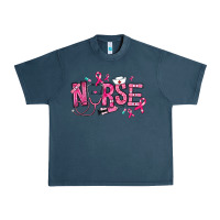 Midnight Navy breast cancer nurse Urban Heavy Tee - RanaPortraitStore