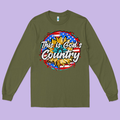 This Is God's Country Long Sleeve Tee Designed By Adodesignshop