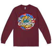 Burgundy this is god's country Long Sleeve Tee - AdoDesignShop