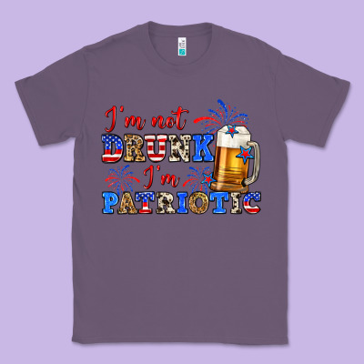 I'm Not Drunk I'm Patriotic Zillion Classic Tee Designed By Zillion Design Studio