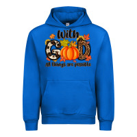 Cobalt with god all things are possible Urban Hoodie - MaliasSmallBusiness
