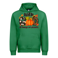 Emerald with god all things are possible Urban Hoodie - MaliasSmallBusiness