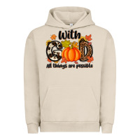 Pigment French Oak with god all things are possible Urban Hoodie - MaliasSmallBusiness
