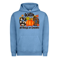 Pigment Pebble Blue with god all things are possible Urban Hoodie - MaliasSmallBusiness