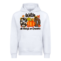 White with god all things are possible Urban Hoodie - MaliasSmallBusiness