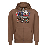 Chestnut land of the beacause of the brave Zipper Hoodie - CowhideDigitalArt