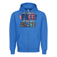 True Royal land of the beacause of the brave Zipper Hoodie - CowhideDigitalArt