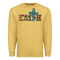 Antique Gold western gemstone cross faith Premium Sweatshirt - Artiststas