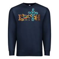 Navy western gemstone cross faith Premium Sweatshirt - Artiststas