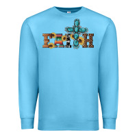 Ocean Blue western gemstone cross faith Premium Sweatshirt - Artiststas