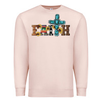 Pale Pink western gemstone cross faith Premium Sweatshirt - Artiststas