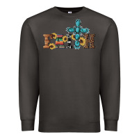 Smoke western gemstone cross faith Premium Sweatshirt - Artiststas