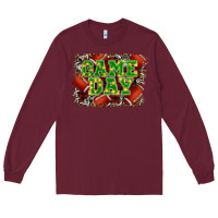 Burgundy christmas game day Long Sleeve Tee - RanaPortraitStore