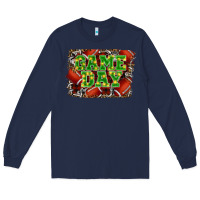 Navy christmas game day Long Sleeve Tee - RanaPortraitStore